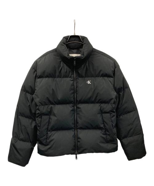 Calvin Klein Jeans（カルバンクラインジーンズ）Calvin Klein Jeans (カルバンクラインジーンズ) ショートレングス スタンドカラー ダウンジャケット ブラック サイズ:Mの古着・服飾アイテム