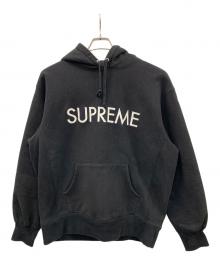 SUPREME（シュプリーム）の古着「プルオーバーパーカー capital hooded sweatshirt（キャピタル フーデッド スウェットシャツ）」｜ブラック