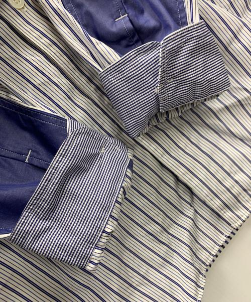 JUNYA WATANABE MAN（ジュンヤワタナベマン）JUNYA WATANABE MAN (ジュンヤワタナベマン) 長袖シャツ ブルー×ホワイト サイズ:Mの古着・服飾アイテム