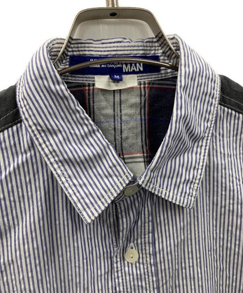 JUNYA WATANABE（ジュンヤワタナベ）JUNYA WATANABE (ジュンヤワタナベ) COMME des GARCONS MAN (コムデギャルソンマン) 長袖シャツ ブルー サイズ:Mの古着・服飾アイテム