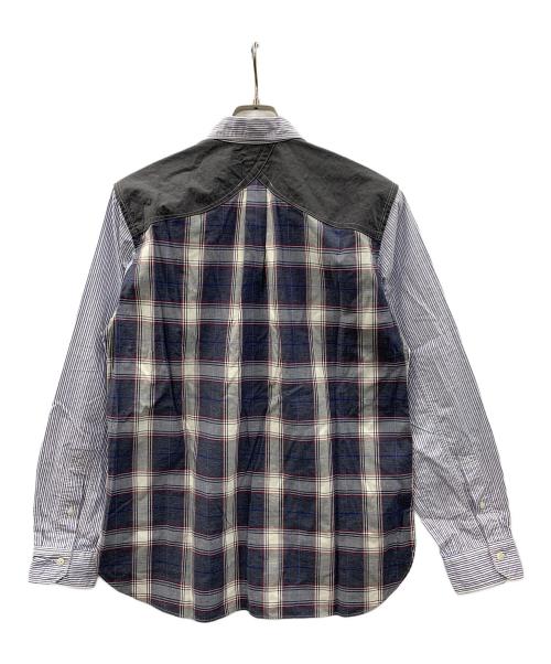 JUNYA WATANABE（ジュンヤワタナベ）JUNYA WATANABE (ジュンヤワタナベ) COMME des GARCONS MAN (コムデギャルソンマン) 長袖シャツ ブルー サイズ:Mの古着・服飾アイテム