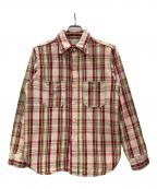 WAREHOUSEウエアハウス）の古着「ネルシャツ」｜レッド×ベージュ