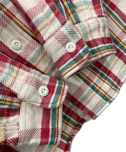 WAREHOUSE（ウエアハウス）WAREHOUSE (ウエアハウス) ネルシャツ レッド×ベージュ サイズ:実寸サイズにてご確認ください。の古着・服飾アイテム