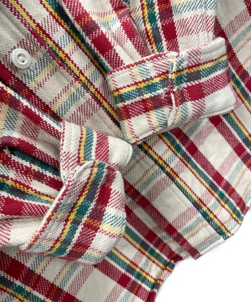 WAREHOUSE（ウエアハウス）WAREHOUSE (ウエアハウス) ネルシャツ レッド×ベージュ サイズ:実寸サイズにてご確認ください。の古着・服飾アイテム