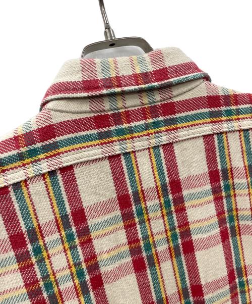 WAREHOUSE（ウエアハウス）WAREHOUSE (ウエアハウス) ネルシャツ レッド×ベージュ サイズ:実寸サイズにてご確認ください。の古着・服飾アイテム