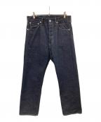 VISVIMビズビム）の古着「デニムパンツ SOCIAL SCULPTURE 00 UNWSD N.D.（ソーシャル スカルプチャー ゼロゼロ アンウォッシュド エヌディー）」｜ネイビー