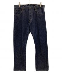 VISVIM（ビズビム）の古着「デニムパンツ SOCIAL SCULPTURE 01 SLIM RAW（ソーシャルスカルプチャー ゼロワン スリム ロウ）」｜ネイビー