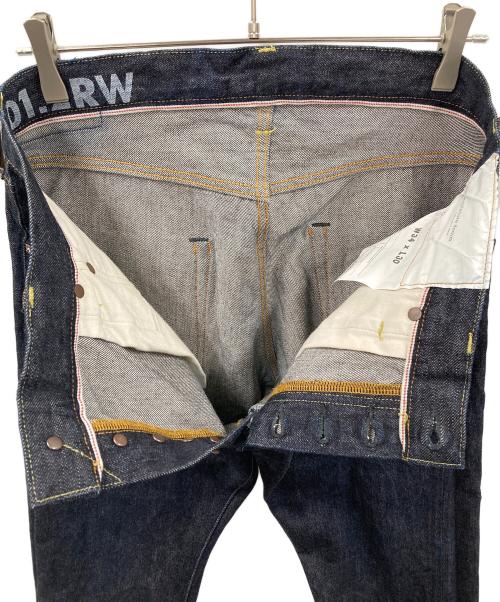 VISVIM（ビズビム）VISVIM (ビズビム) デニムパンツ SOCIAL SCULPTURE 01 SLIM RAW（ソーシャルスカルプチャー ゼロワン スリム ロウ） ネイビー サイズ:W34×L30の古着・服飾アイテム