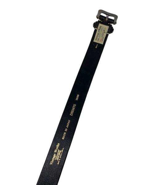 VINTAGE WORKS（ヴィンテージワークス）VINTAGE WORKS (ヴィンテージワークス) レザーベルト ブラック サイズ:35/89の古着・服飾アイテム