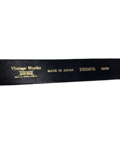 VINTAGE WORKS（ヴィンテージワークス）VINTAGE WORKS (ヴィンテージワークス) レザーベルト ブラック サイズ:35/89の古着・服飾アイテム