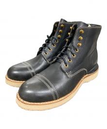 VISVIM（ビズビム）の古着「ショートブーツ VIRGIL CAP-FOLK（バージル キャップ フォルク）」｜ブラック