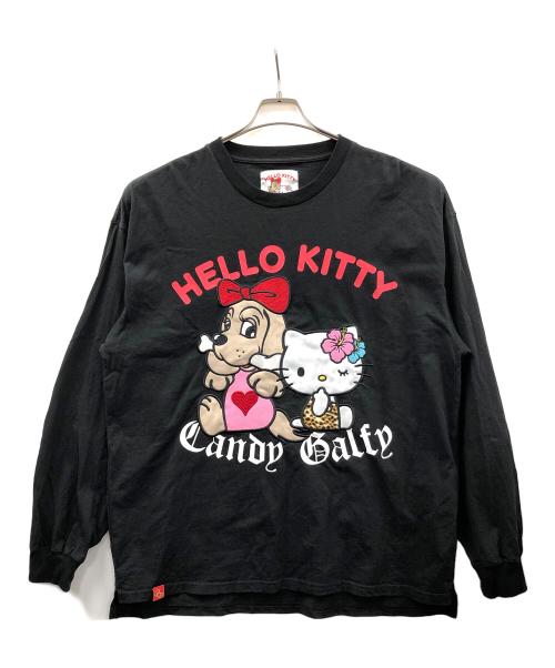 CANDY GALFY（キャンディーガルフィー）CANDY GALFY (キャンディーガルフィー) HELLO KITTY (ハローキティ) 長袖Tシャツ ブラック サイズ:大型犬(XL)の古着・服飾アイテム