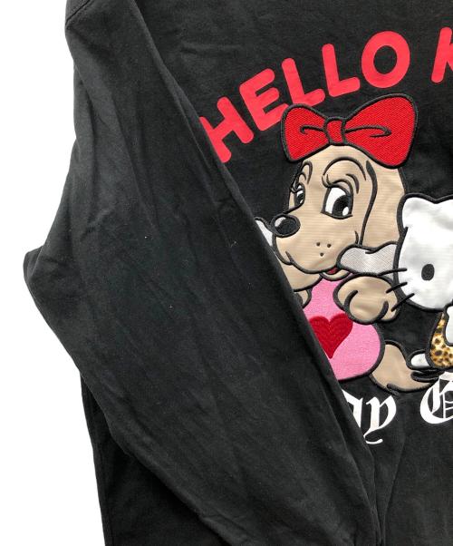 CANDY GALFY（キャンディーガルフィー）CANDY GALFY (キャンディーガルフィー) HELLO KITTY (ハローキティ) 長袖Tシャツ ブラック サイズ:大型犬(XL)の古着・服飾アイテム