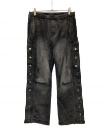 BREATH（ブレス）の古着「COATING SIDE BUTTON DENIM PANTS（コーティング サイド ボタン デニム パンツ）」｜グレー