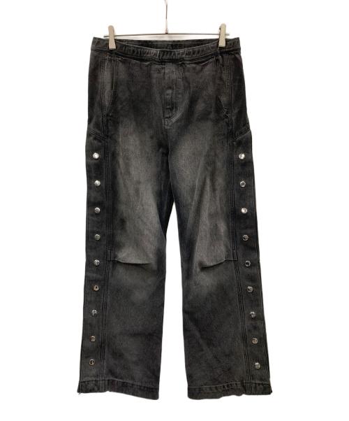 BREATH（ブレス）BREATH (ブレス) COATING SIDE BUTTON DENIM PANTS（コーティング サイド ボタン デニム パンツ） グレー サイズ:Mの古着・服飾アイテム