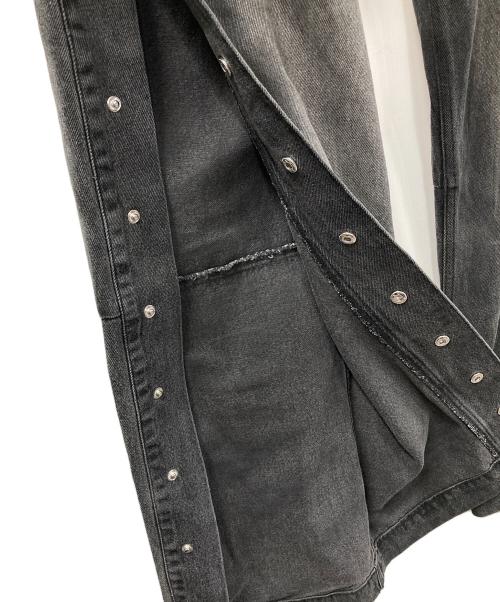 BREATH（ブレス）BREATH (ブレス) COATING SIDE BUTTON DENIM PANTS（コーティング サイド ボタン デニム パンツ） グレー サイズ:Mの古着・服飾アイテム