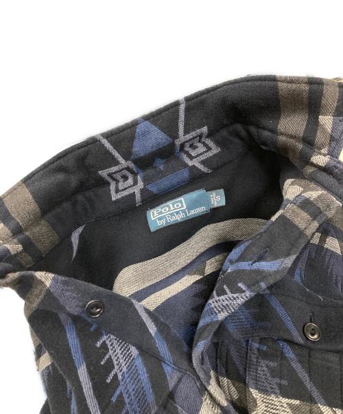 POLO RALPH LAUREN（ポロ・ラルフローレン）POLO RALPH LAUREN (ポロ・ラルフローレン) ネルシャツジャケット ブルー サイズ:Sの古着・服飾アイテム