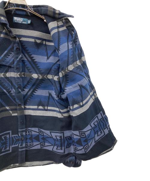 POLO RALPH LAUREN（ポロ・ラルフローレン）POLO RALPH LAUREN (ポロ・ラルフローレン) ネルシャツジャケット ブルー サイズ:Sの古着・服飾アイテム