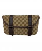 GUCCIグッチ）の古着「ウエストバッグ GGキャンバス」｜ベージュ