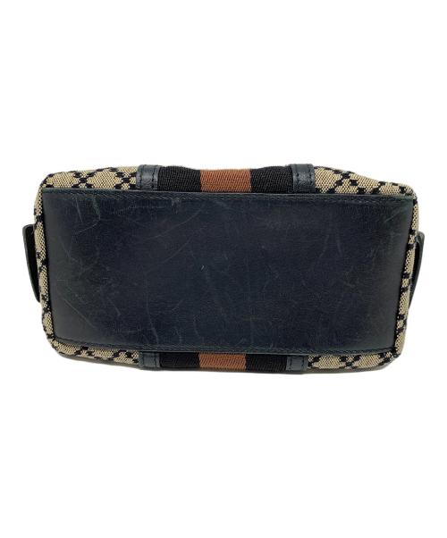 GUCCI（グッチ）GUCCI (グッチ) コスメポーチ ディアマンテ シェリーライン ブラック×ベージュ サイズ:実寸サイズにてご確認ください。の古着・服飾アイテム