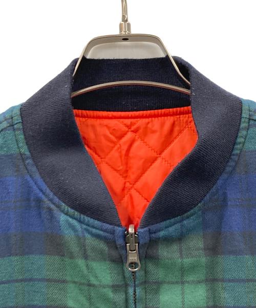FRED PERRY（フレッドペリー）FRED PERRY (フレッドペリー) 中綿リバーシブルブルゾン ネイビー×グリーン サイズ:Lの古着・服飾アイテム