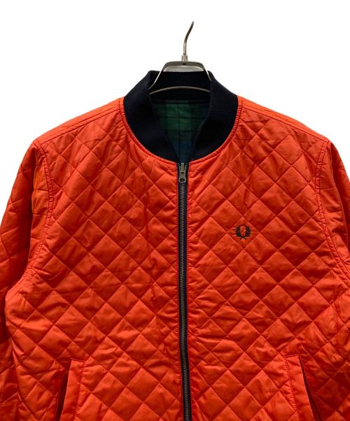 FRED PERRY（フレッドペリー）FRED PERRY (フレッドペリー) 中綿リバーシブルブルゾン ネイビー×グリーン サイズ:Lの古着・服飾アイテム