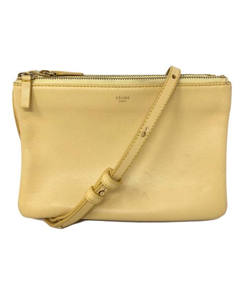 CELINE（セリーヌ）CELINE (セリーヌ) ショルダーバッグ トリオスモールショルダー クリーム サイズ:実寸サイズにてご確認くださいの古着・服飾アイテム