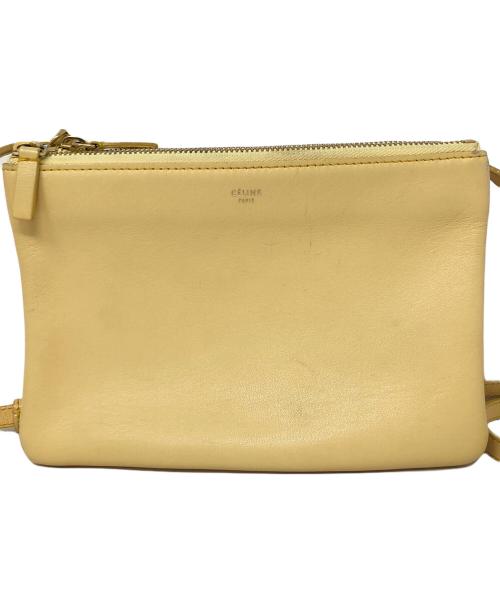 CELINE（セリーヌ）CELINE (セリーヌ) ショルダーバッグ トリオスモールショルダー クリーム サイズ:実寸サイズにてご確認くださいの古着・服飾アイテム