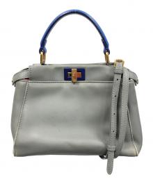 FENDI（フェンディ）の古着「2WAYバッグ ハンドバッグ ショルダーバッグ ピーカブーアイコニックスモール」｜グレー