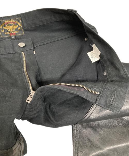 SKULL FLIGHT（スカルフライト）SKULL FLIGHT (スカルフライト) デニムパンツ ブラック サイズ:33の古着・服飾アイテム