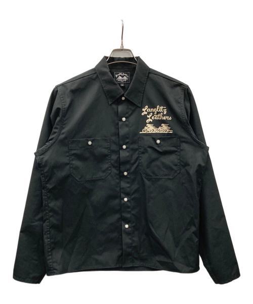 Langlitz Leathers（ラングリッツレザー）Langlitz Leathers (ラングリッツレザー) ワークシャツ ブラック サイズ:Mの古着・服飾アイテム