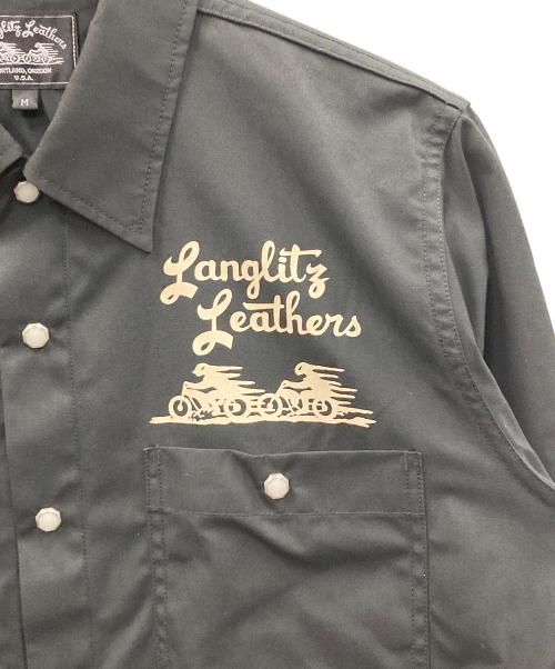 Langlitz Leathers（ラングリッツレザー）Langlitz Leathers (ラングリッツレザー) ワークシャツ ブラック サイズ:Mの古着・服飾アイテム