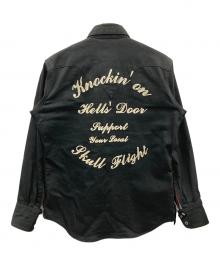 SKULL FLIGHT（スカルフライト）の古着「ウエスタンシャツ」｜ブラック