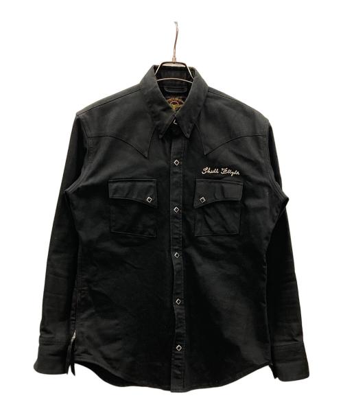 SKULL FLIGHT（スカルフライト）SKULL FLIGHT (スカルフライト) ウエスタンシャツ ブラック サイズ:Lの古着・服飾アイテム