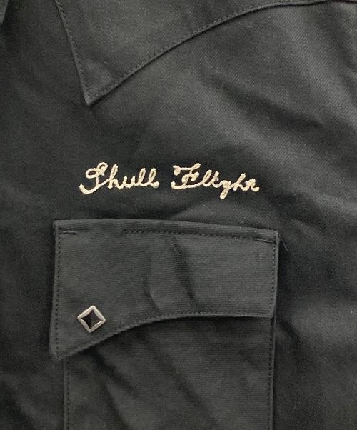 SKULL FLIGHT（スカルフライト）SKULL FLIGHT (スカルフライト) ウエスタンシャツ ブラック サイズ:Lの古着・服飾アイテム