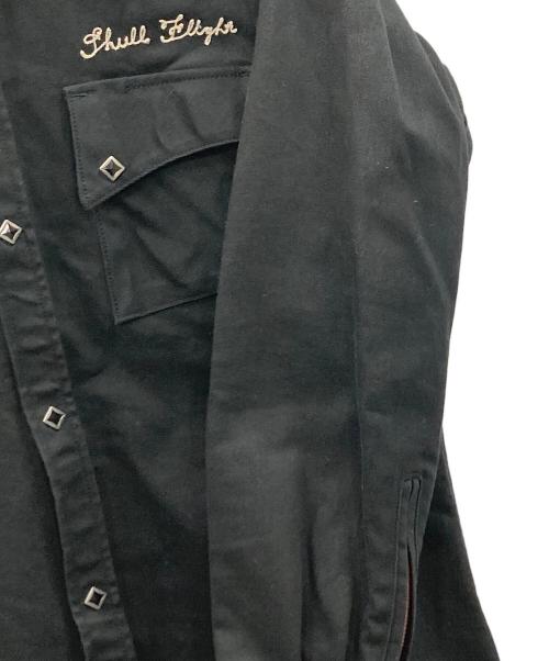 SKULL FLIGHT（スカルフライト）SKULL FLIGHT (スカルフライト) ウエスタンシャツ ブラック サイズ:Lの古着・服飾アイテム