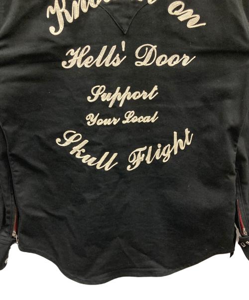 SKULL FLIGHT（スカルフライト）SKULL FLIGHT (スカルフライト) ウエスタンシャツ ブラック サイズ:Lの古着・服飾アイテム