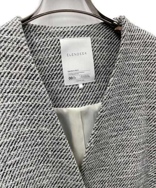 ELENDEEK（エレンディーク）ELENDEEK (エレンディーク) コート TWEED FORM SHORT CT（ツイード フォルム ショート コート） グレー サイズ:Fの古着・服飾アイテム