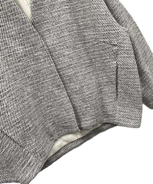 ELENDEEK（エレンディーク）ELENDEEK (エレンディーク) コート TWEED FORM SHORT CT（ツイード フォルム ショート コート） グレー サイズ:Fの古着・服飾アイテム