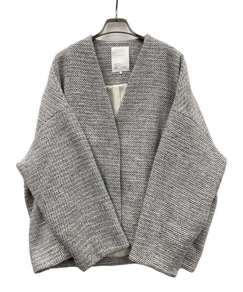 ELENDEEK（エレンディーク）ELENDEEK (エレンディーク) コート TWEED FORM SHORT CT（ツイード フォルム ショート コート） グレー サイズ:Fの古着・服飾アイテム