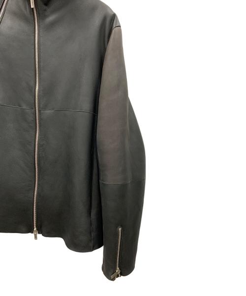 EMPORIO ARMANI（エンポリオ アルマーニ）EMPORIO ARMANI (エンポリオ アルマーニ) レザージャケット ブラック サイズ:実寸サイズにてご確認ください。の古着・服飾アイテム
