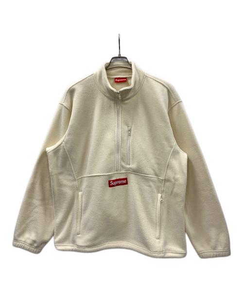 SUPREME（シュプリーム）SUPREME (シュプリーム) ハーフジップスウェット Polartec Harf Zip Pullover（ポーラテック ハーフジップ プルオーバー） アイボリー サイズ:Lの古着・服飾アイテム