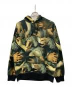 SUPREMEシュプリーム）の古着「プルオーバーパーカー 15SS Hooded Sweatshirt（ 15SS フーデッド スウェットシャツ）」｜オリーブ×ブラウン