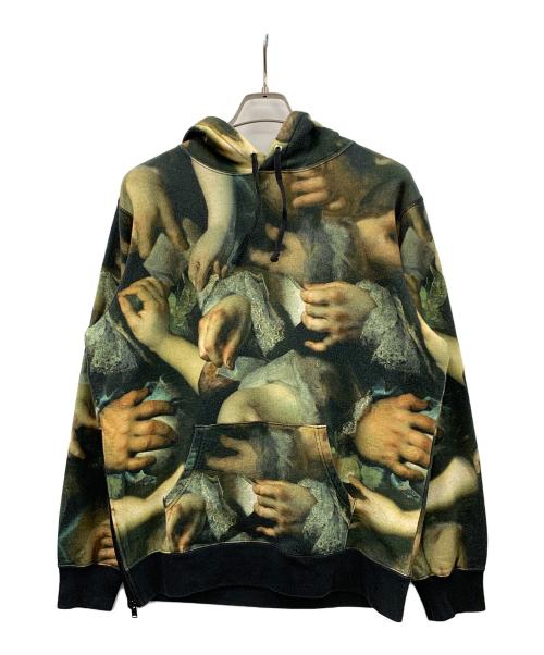 SUPREME（シュプリーム）SUPREME (シュプリーム) プルオーバーパーカー 15SS Hooded Sweatshirt（ 15SS フーデッド スウェットシャツ） オリーブ×ブラウン サイズ:Lの古着・服飾アイテム