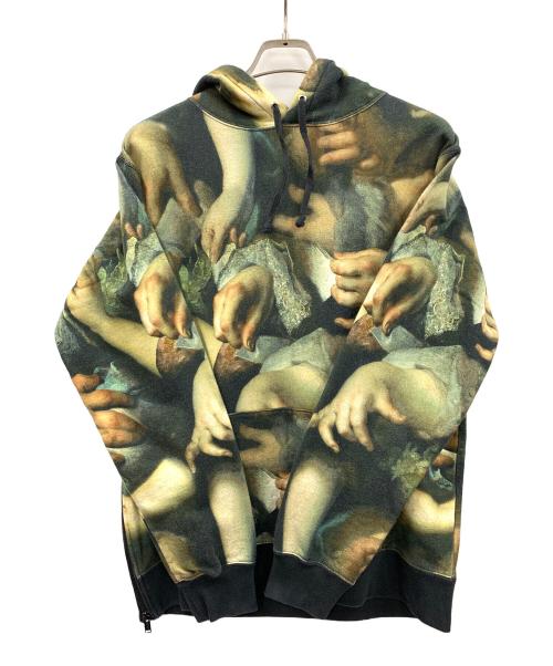 SUPREME（シュプリーム）SUPREME (シュプリーム) プルオーバーパーカー 15SS Hooded Sweatshirt（ 15SS フーデッド スウェットシャツ） オリーブ×ブラウン サイズ:Lの古着・服飾アイテム