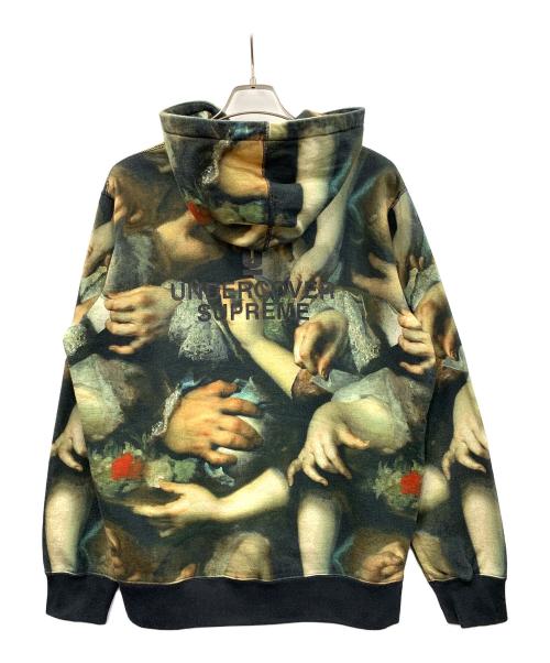 SUPREME（シュプリーム）SUPREME (シュプリーム) プルオーバーパーカー 15SS Hooded Sweatshirt（ 15SS フーデッド スウェットシャツ） オリーブ×ブラウン サイズ:Lの古着・服飾アイテム