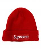 SUPREME×NEWERAシュプリーム×ニューエラ）の古着「ニットキャップ Box Logo Beanie（ボックス ロゴ ビーニー）」｜レッド
