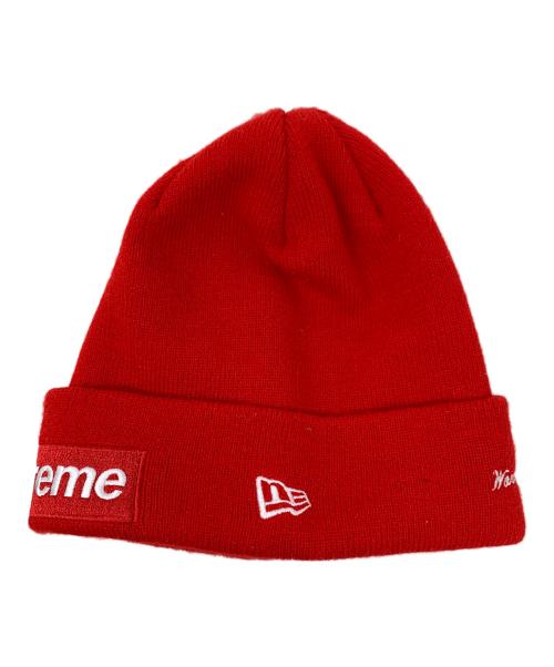SUPREME（シュプリーム）SUPREME (シュプリーム) NEWERA (ニューエラ) ニットキャップ Box Logo Beanie（ボックス ロゴ ビーニー） レッド サイズ:実寸サイズにてご確認ください。の古着・服飾アイテム