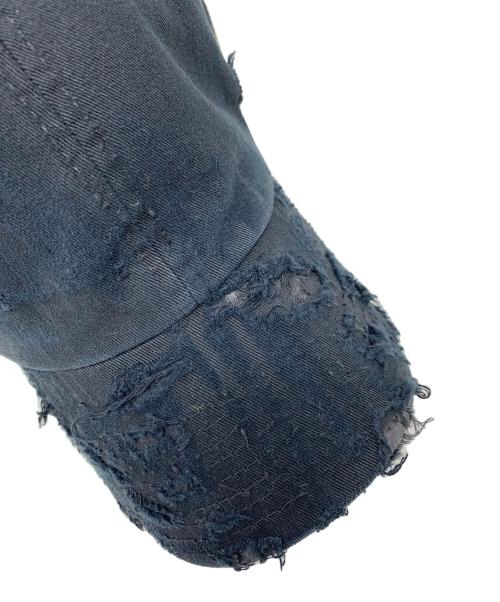 KALO SOIL（カロソイル）KALO SOIL (カロソイル) ダメージ加工キャップ DISTRE SSED CAP（ディストレスト キャップ） 帽子 ブラック サイズ:実寸サイズにてご確認ください。の古着・服飾アイテム