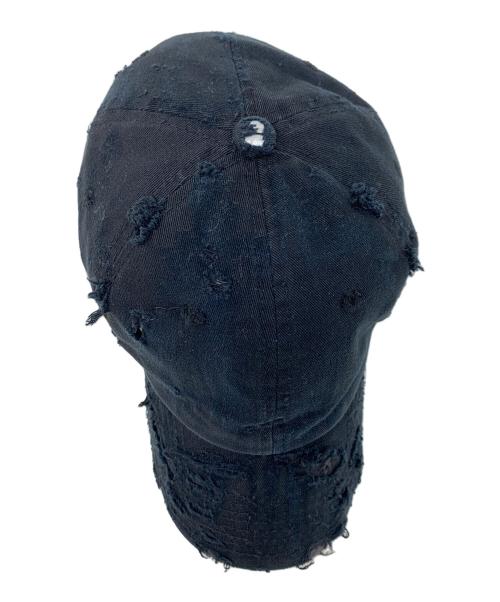 KALO SOIL（カロソイル）KALO SOIL (カロソイル) ダメージ加工キャップ DISTRE SSED CAP（ディストレスト キャップ） 帽子 ブラック サイズ:実寸サイズにてご確認ください。の古着・服飾アイテム